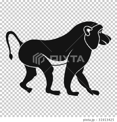 Japanese macaque icon, simple style 31913425