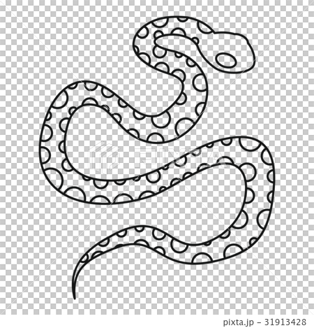 Python snake icon, outline style - Stock Illustration [31913428] - PIXTA