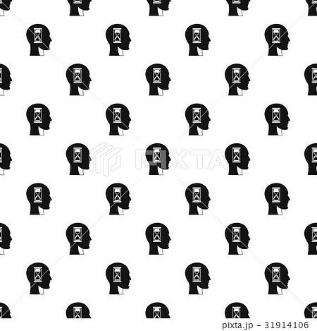 Hourglass in head pattern vector Hourglass in head pattern vector 31914106