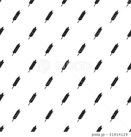 Dried wheat ear pattern vector 31914129