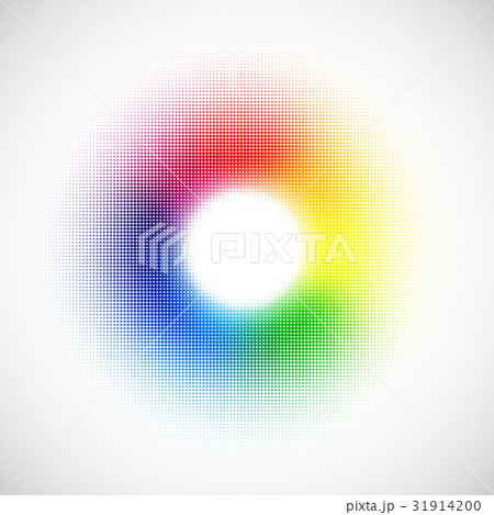 Abstract vector halftone rainbow element 31914200