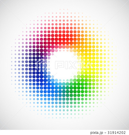 Abstract vector halftone rainbow element 31914202