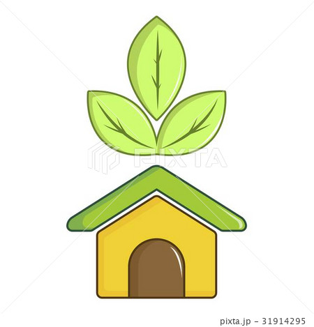 ECO house icon, cartoon style ECO house icon, cartoon style 31914295