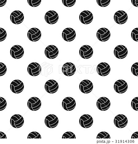 Black volleyball ball pattern vector 31914306