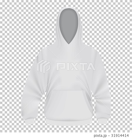 White hoodie mockup, realistic style 31914414