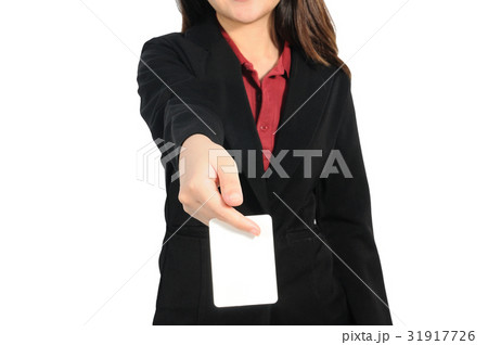 Asian middle business woman 30 years old, showing  31917726