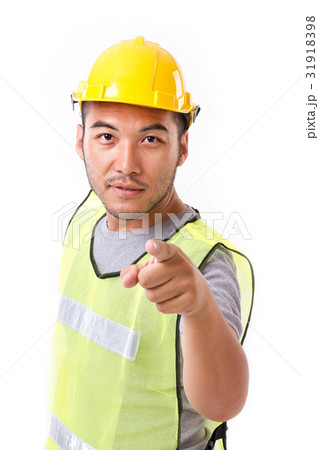 construction worker pointing at you 31918398
