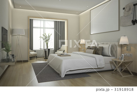 Luxury Modern Bedroom Suite In Hotelのイラスト素材 Luxury Modern Bedroom Suite In Hotelのイラスト素材