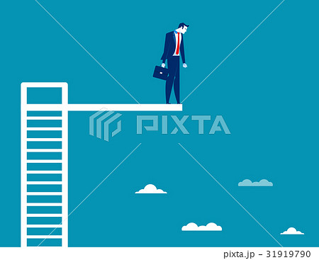 Business Man On Diving Board. Concept business. 31919790