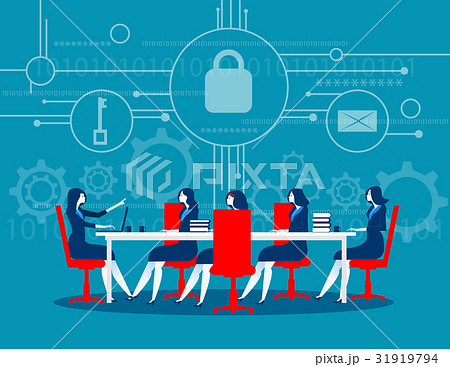 Cyber security. Business meeting security. Cyber security. Business meeting security. 31919794