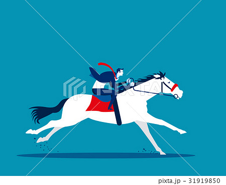 Businessman ride a horse.  31919850