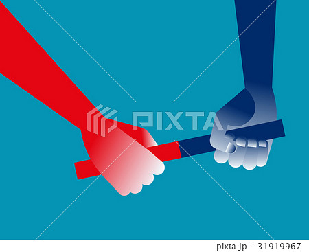 Hand and baton. Concept business cooperation. 31919967