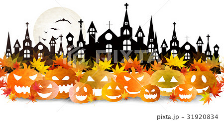 ハロウィン かぼちゃ 秋 背景 のイラスト素材 3194