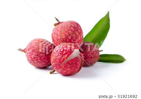 fresh organic lychee fruit isolated on white fresh organic lychee fruit isolated on white 31921692