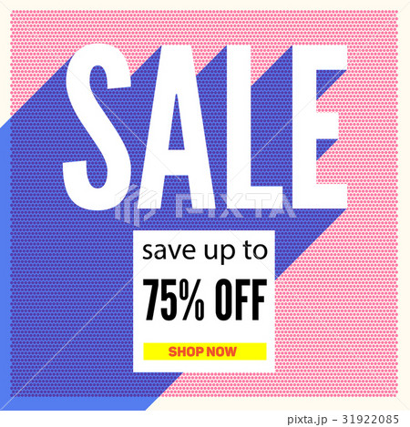 Halftone sale poster on backdrop from color dots 31922085