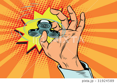 fidget spinner hand rotation 31924589