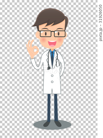 Doctor in white coat of OK sign 31926050