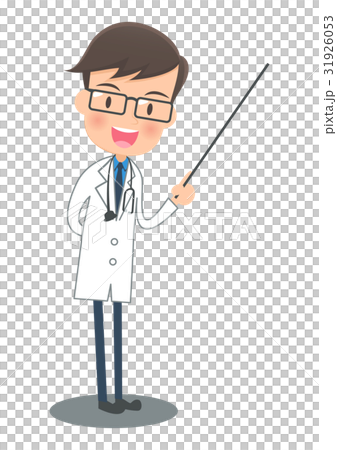 White coat doctor explained with a command stick 31926053