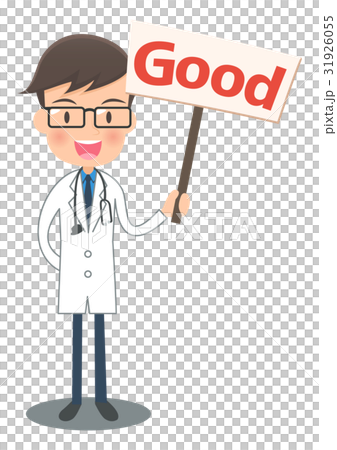 a doctor on a white suit showing good a doctor on a white suit showing good 31926055