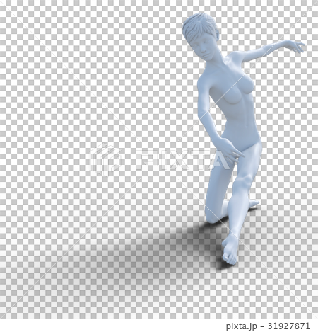 人体模型 女性 ホワイトフルヌード perming3DCG イラスト素材 人体模型 女性 ホワイトフルヌード perming3DCG イラスト素材 31927871