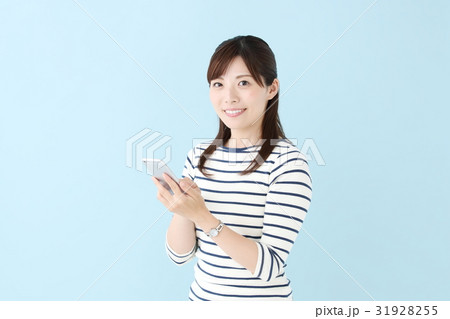 女性・ブルーバック 女性・ブルーバック 31928255