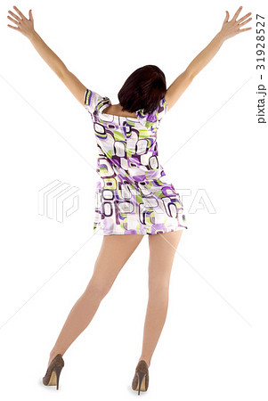 sexy backside brunette over white background sexy backside brunette over white background 31928527