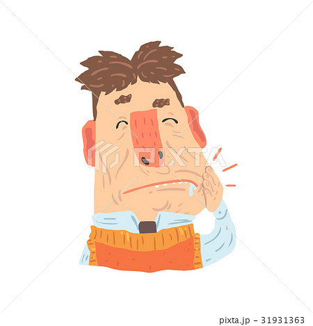 Man suffering from toothache pain cartoon 31931363