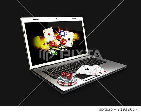 Online gambling concept with laptop, Online gambling concept with laptop, 31932657