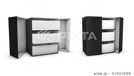 open and close three-drawer box 31932698