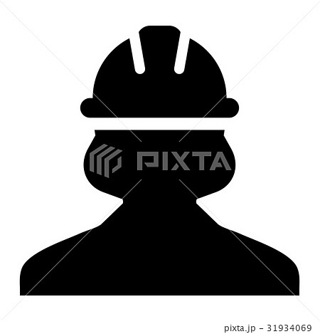 Woman Construction Worker Icon Vector Glyph Avatar 31934069