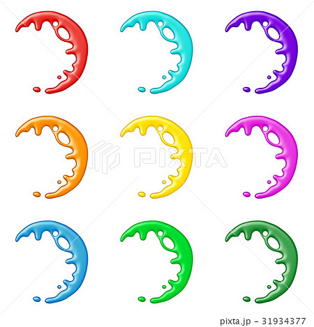 Colored paint splashes collection, isolated on Colored paint splashes collection, isolated on 31934377