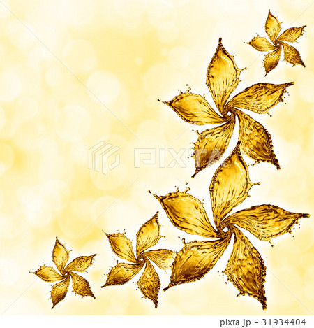 flower made of water splash of yellow color flower made of water splash of yellow color 31934404