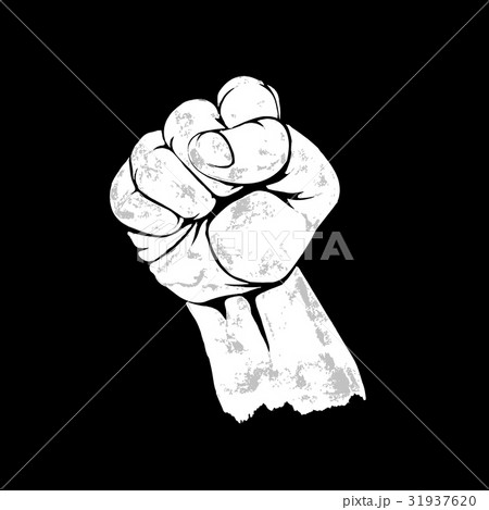 Raised up clenched fist 31937620