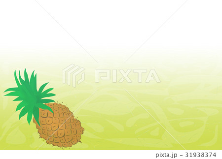 パイナップル　ワンポイント　はがき　背景 31938374