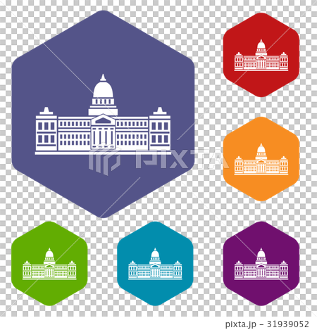 Palace of Congress , Argentina icons set hexagon Palace of Congress , Argentina icons set hexagon 31939052