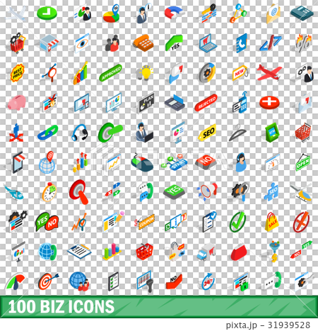 100 biz icons set, isometric 3d style 100 biz icons set, isometric 3d style 31939528