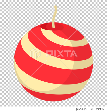 Red and white striped round candle icon Red and white striped round candle icon 31939997
