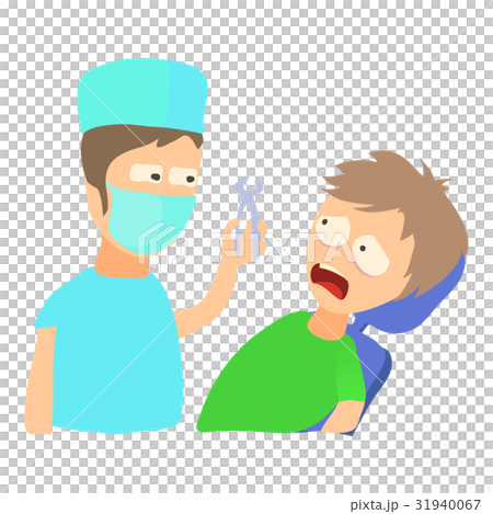 Dentophobia concept, cartoon illustration Dentophobia concept, cartoon illustration 31940067