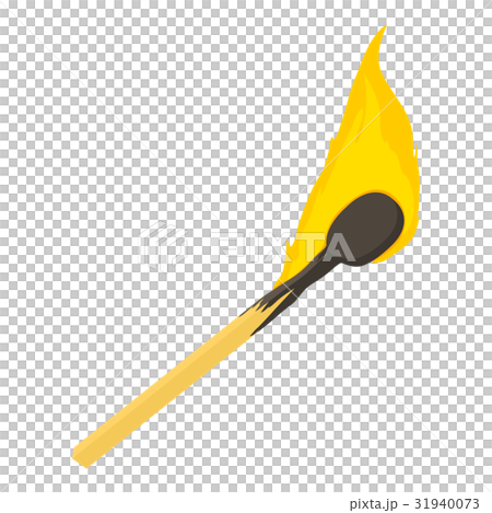 Burning match icon, cartoon style Burning match icon, cartoon style 31940073