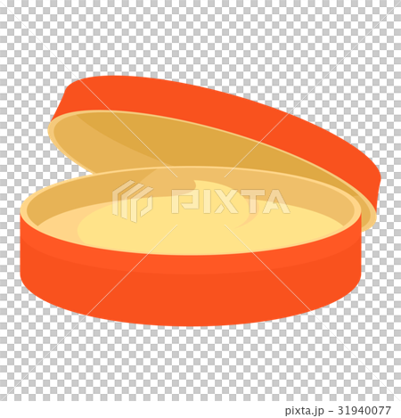 Orange cosmetic jar icon, cartoon style Orange cosmetic jar icon, cartoon style 31940077