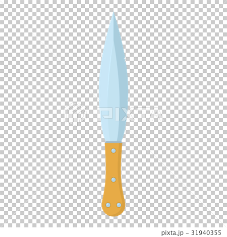 Short steel two edged sword icon, cartoon style Short steel two edged sword icon, cartoon style 31940355