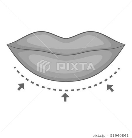 Lips surgery correction icon monochrome 31940841