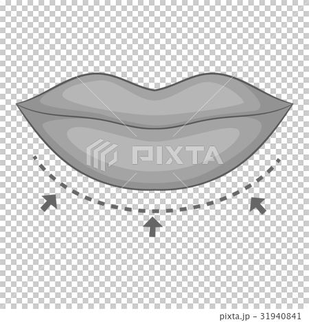 Lips surgery correction icon monochrome 31940841