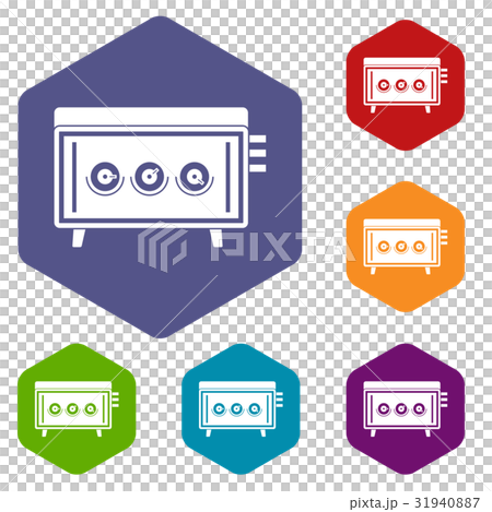 CD changer icons set hexagon - Stock Illustration [31940887] - PIXTA