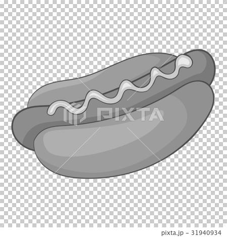 Hot Dog Icon Monochromeのイラスト素材 31940934 Pixta
