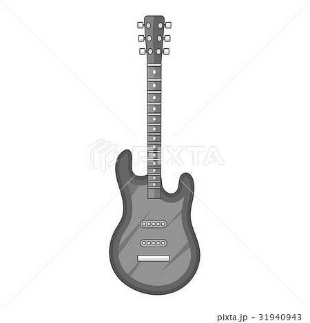 Electric guitar icon monochrome Electric guitar icon monochrome 31940943