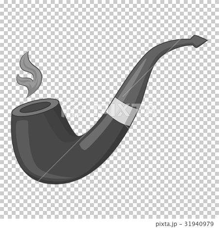 Wooden pipe icon monochrome 31940979