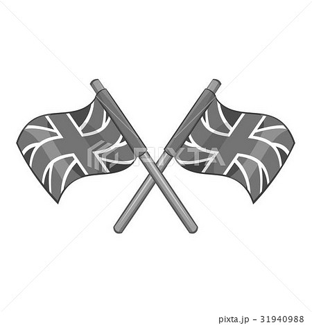 Great Britain flag icon monochrome Great Britain flag icon monochrome 31940988