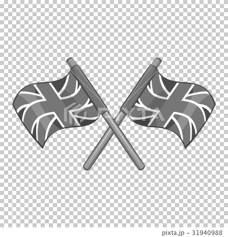 Great Britain flag icon monochrome 31940988