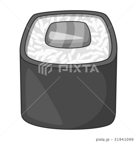 Roll, traditional Japanese food icon monochrome 31941099